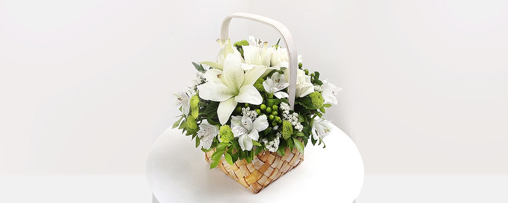 Oriental Lilies in Basket